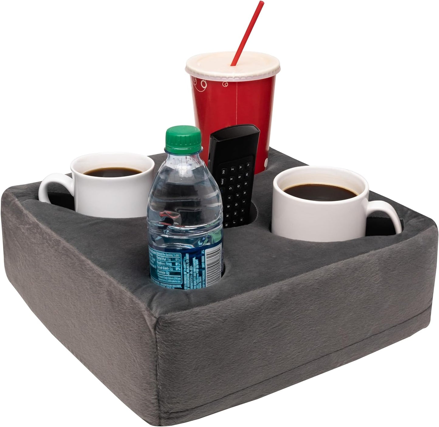 Cup Cozy Pillow 5 Hole Gray