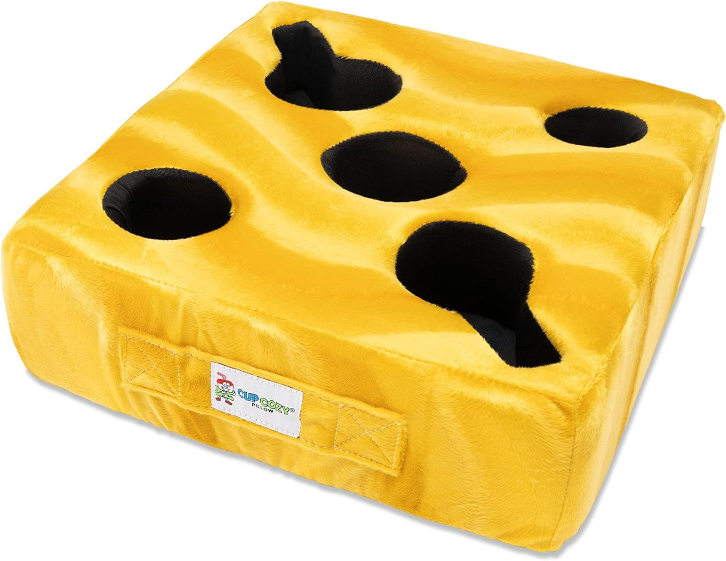 Cup Cozy Pillow 5 Hole Yellow
