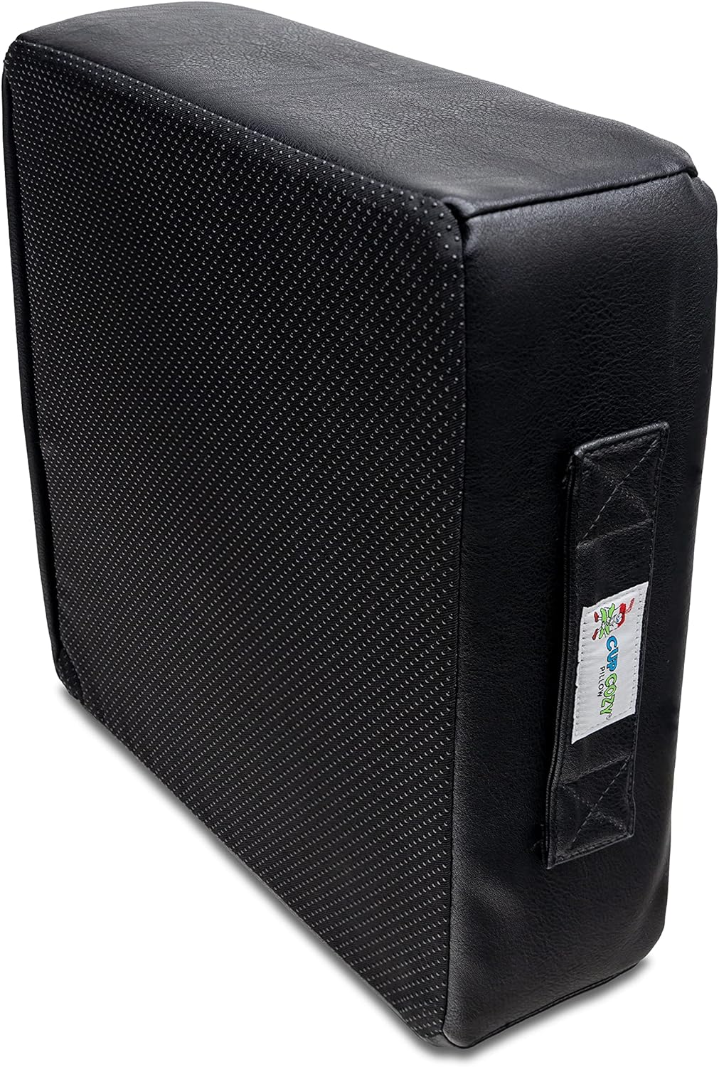 Cup Cozy Pillow 5 Hole Black Faux Leather
