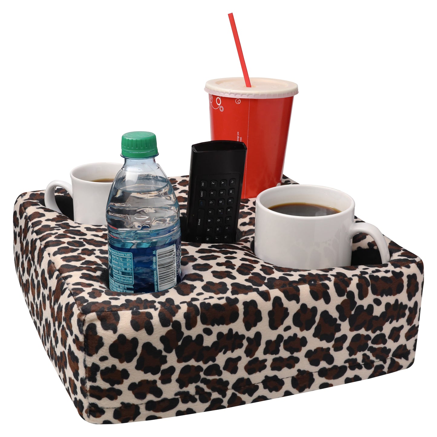 Cup Cozy Pillow 5 Hole Leopard