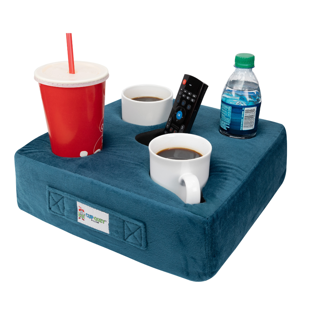 Cup Cozy Pillow 5 Hole Teal
