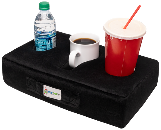Cup Cozy Pillow 3 Hole Black