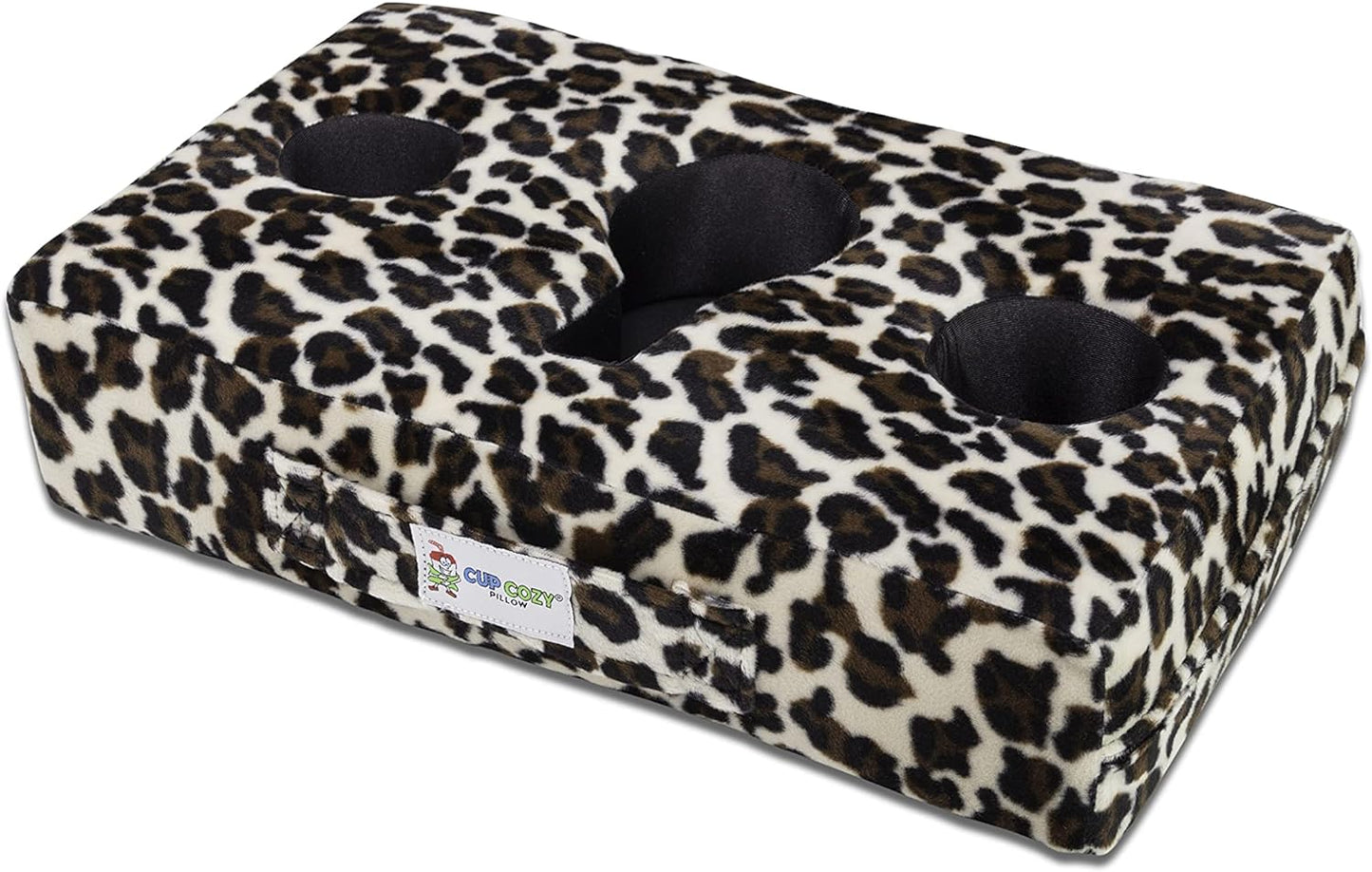 Cup Cozy Pillow 3 Hole Leopard