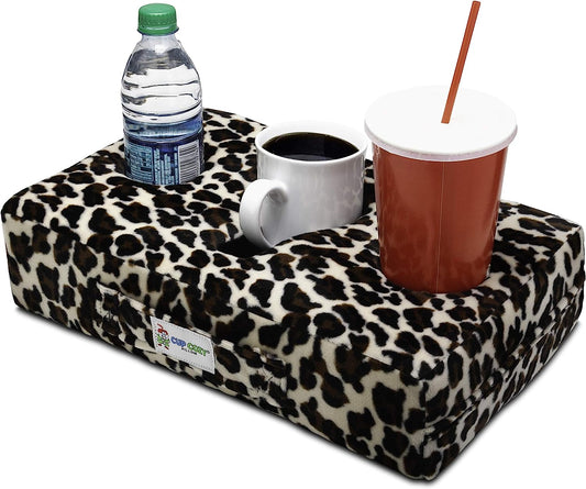 Cup Cozy Pillow 3 Hole Leopard